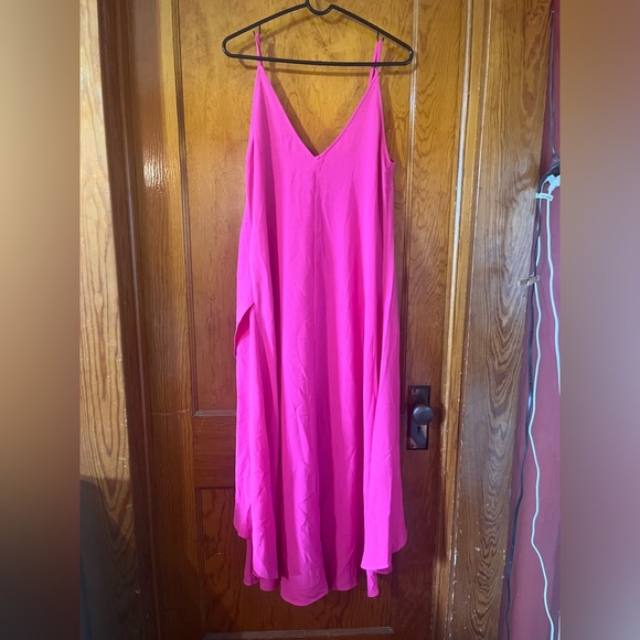 Lulus sweet surprise bright pink high-low Maxi dress Size: L - Picture 5 of 5